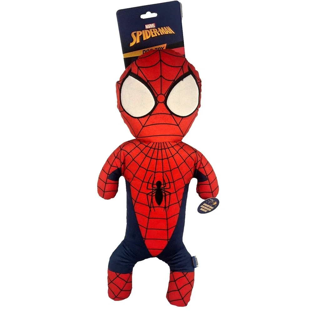 Marvel Spider-Man Dog Toy Large 18 Inch Red Blue New Plush Grunting Squeaker Toy